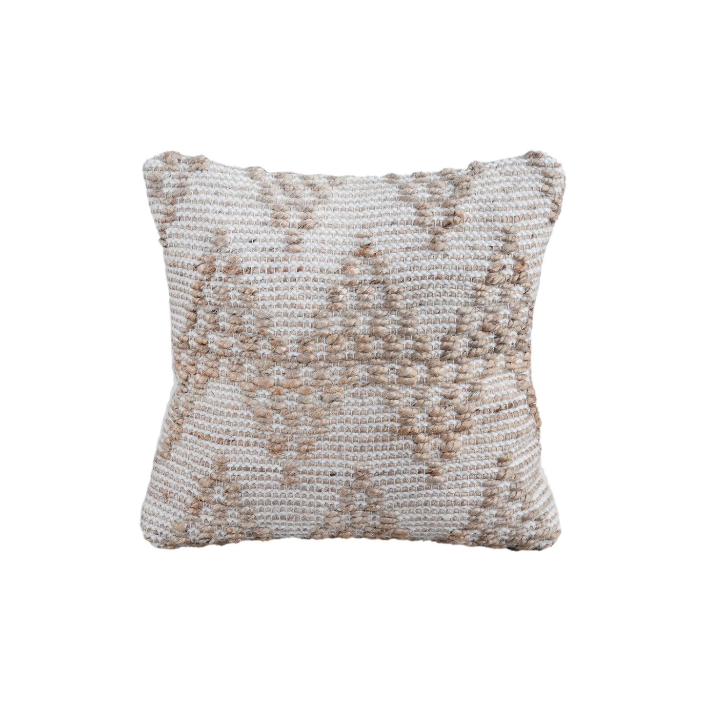 NOGOA CUSHION - JUTE/WOOL - NATURAL/IVORY - HANDWOVEN