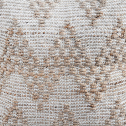 NOGOA CUSHION - JUTE/WOOL - NATURAL/IVORY - HANDWOVEN