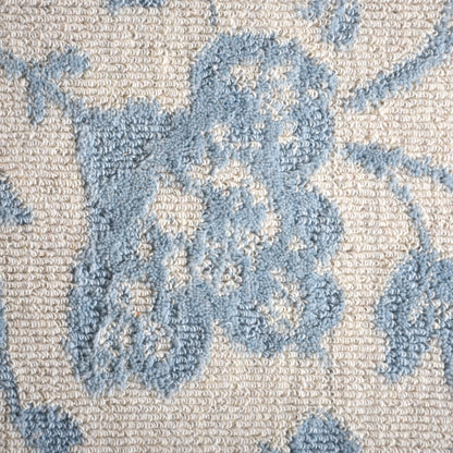 OAKEN RUG - IVORY/BLUE - CIRCULAR KNITTING - WOOL