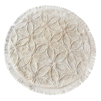 Area Rug, Bedroom Rug, Living Room Rug, Living Area Rug, Indian Rug, Office Carpet, Office Rug, Shop Rug Online, Cotton, Beige, Bm Sn, Cut And Loop, Floral