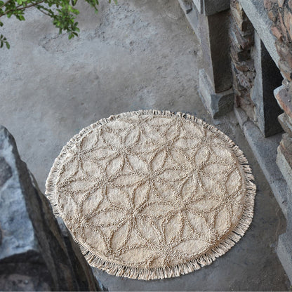 Area Rug, Bedroom Rug, Living Room Rug, Living Area Rug, Indian Rug, Office Carpet, Office Rug, Shop Rug Online, Cotton, Beige, Bm Sn, Cut And Loop, Floral
