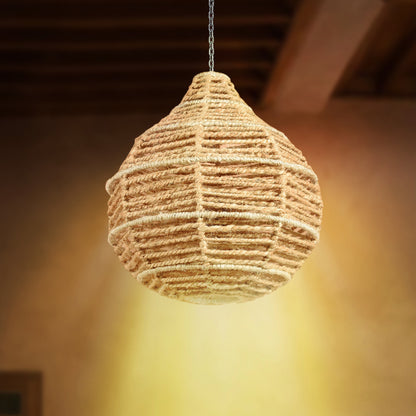 OGUOLA-III LAMP - NATURAL/IVORY - HAND MADE - WOOL/JUTE