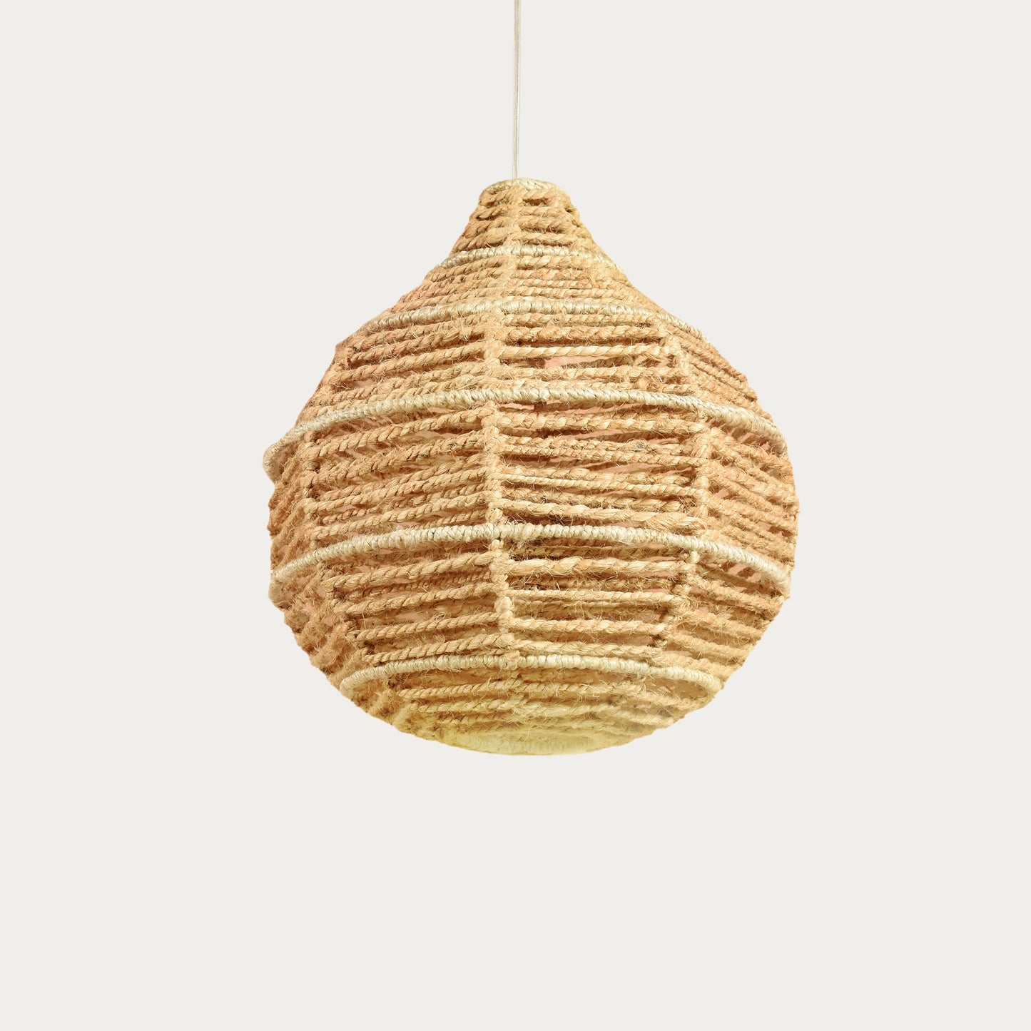 OGUOLA-III LAMP - NATURAL/IVORY - HAND MADE - WOOL/JUTE