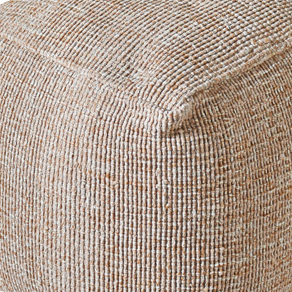 Ohrid Pouf, Polypropylene, Lt. Brown, Hand woven, All Loop 