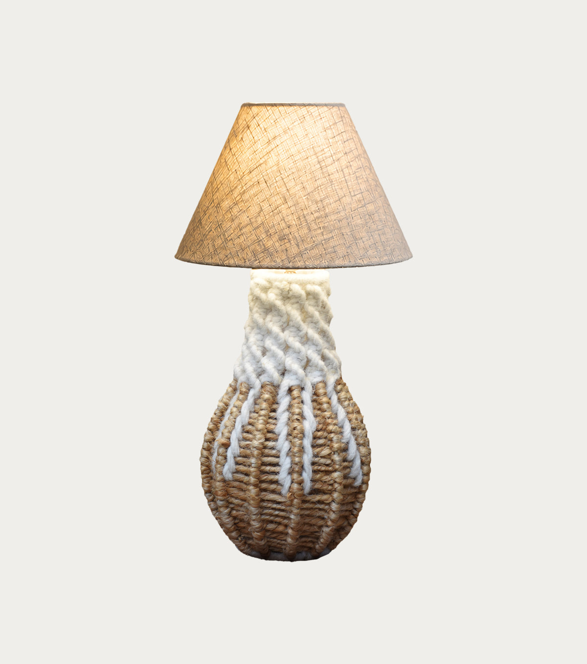 OKAVANGO LAMP - NATURAL/IVORY - HAND MADE - JUTE/WOOL