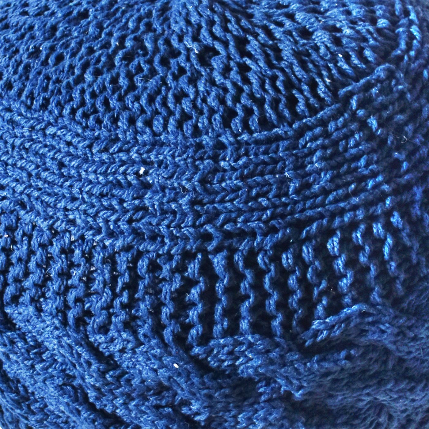Onyx Pouf, Pet, Navy, Hm Knitted, Flat Weave 