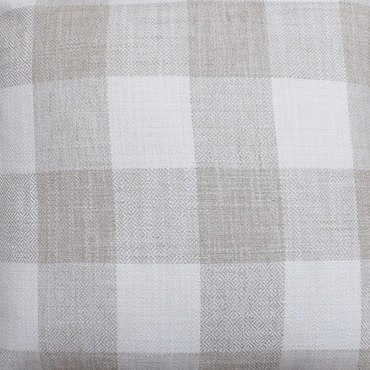 Orlov Cushion, Blended Fabric, Natural White, Beige, Machine Made, Flat Weave