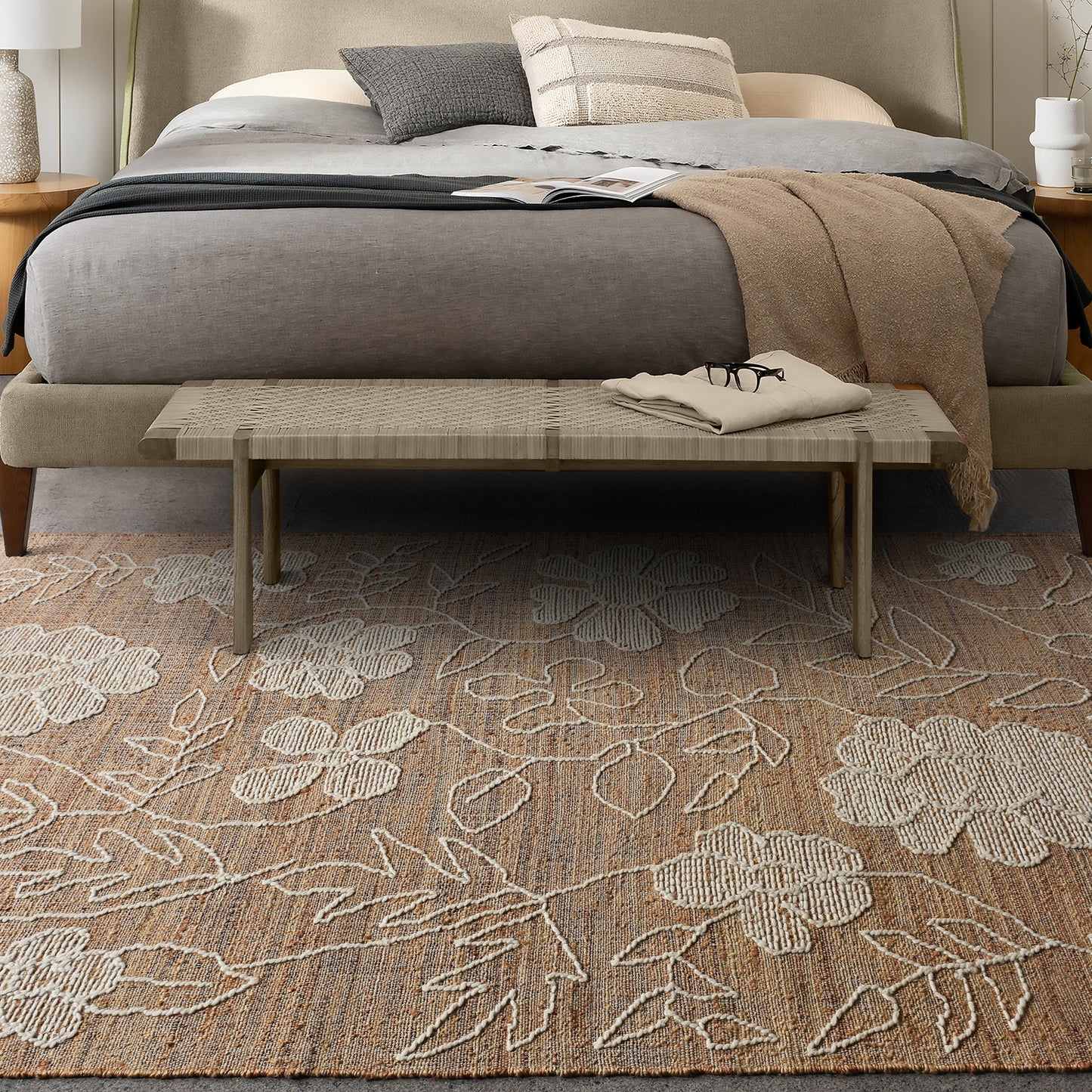 ORRELL RUG - NATURAL/IVORY- PUNJA KELIM - WOOL + JUTE