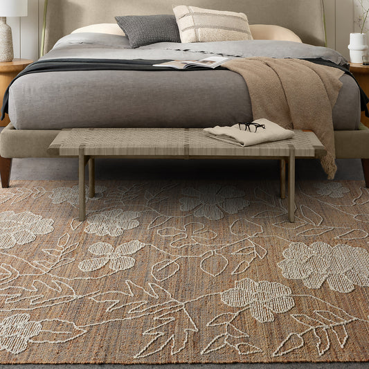 ORRELL RUG - NATURAL/IVORY- PUNJA KELIM - WOOL + JUTE