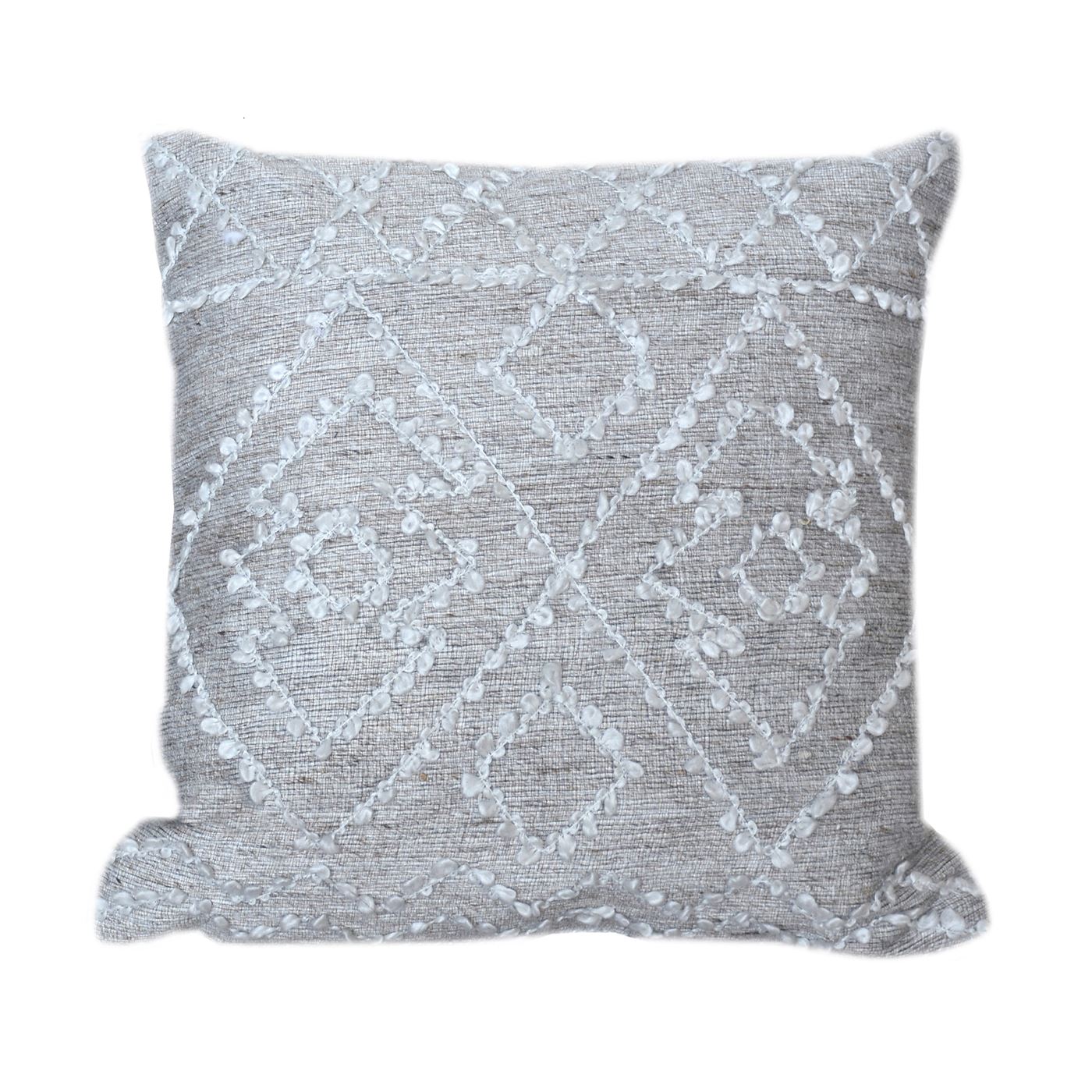 Orto Pillow, Wool, Viscose, Pet, Silver