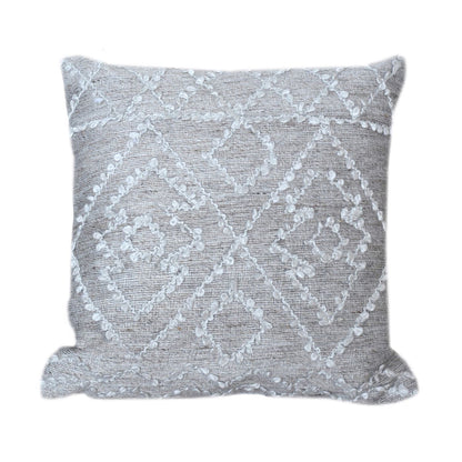 Orto Pillow, Wool, Viscose, Pet, Silver