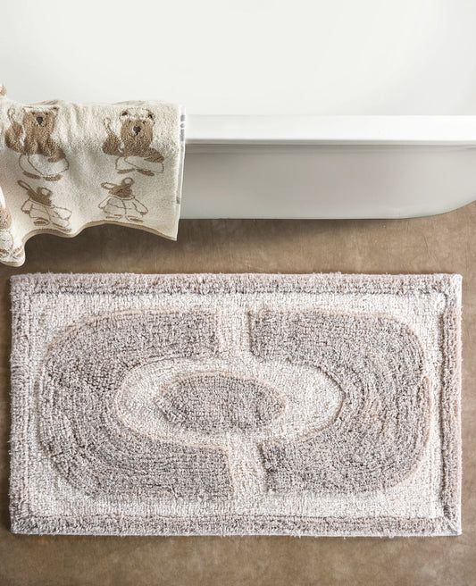 OSIRIS BATH RUG - NATURAL/GREY - COTTON - TABLE TUFTED