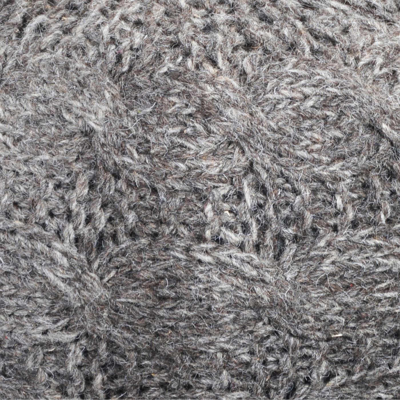 Oslo Round Pouf, Wool, Linen, Hm Knitted, Flat Weave 