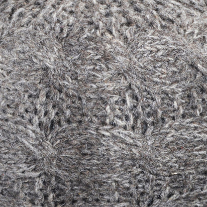 Oslo Round Pouf, Wool, Linen, Hm Knitted, Flat Weave 