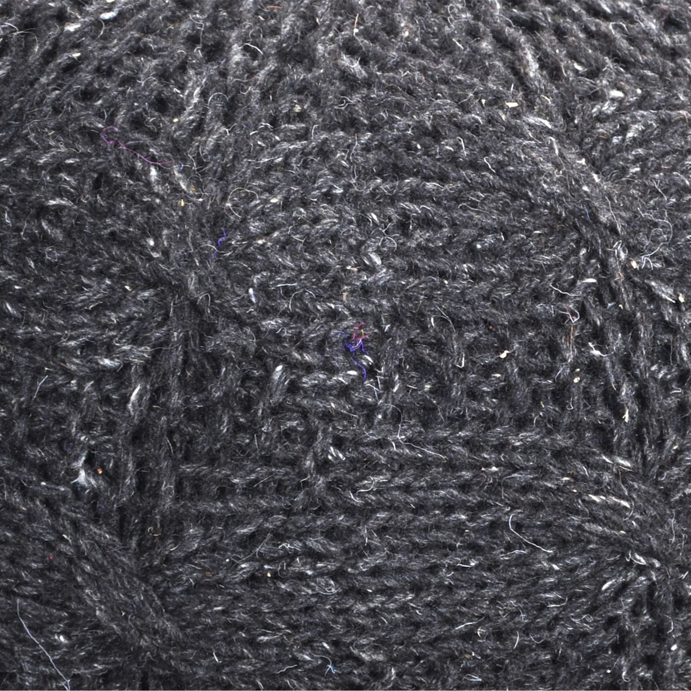 Oslo Round Pouf, Wool, Charcoal, Hm Knitted, Flat Weave 