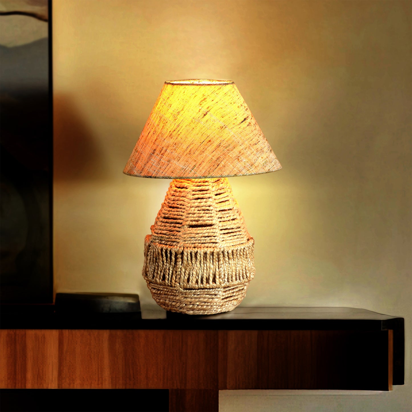 OSTIA TABLE LAMP - NATURAL - HAND MADE - JUTE