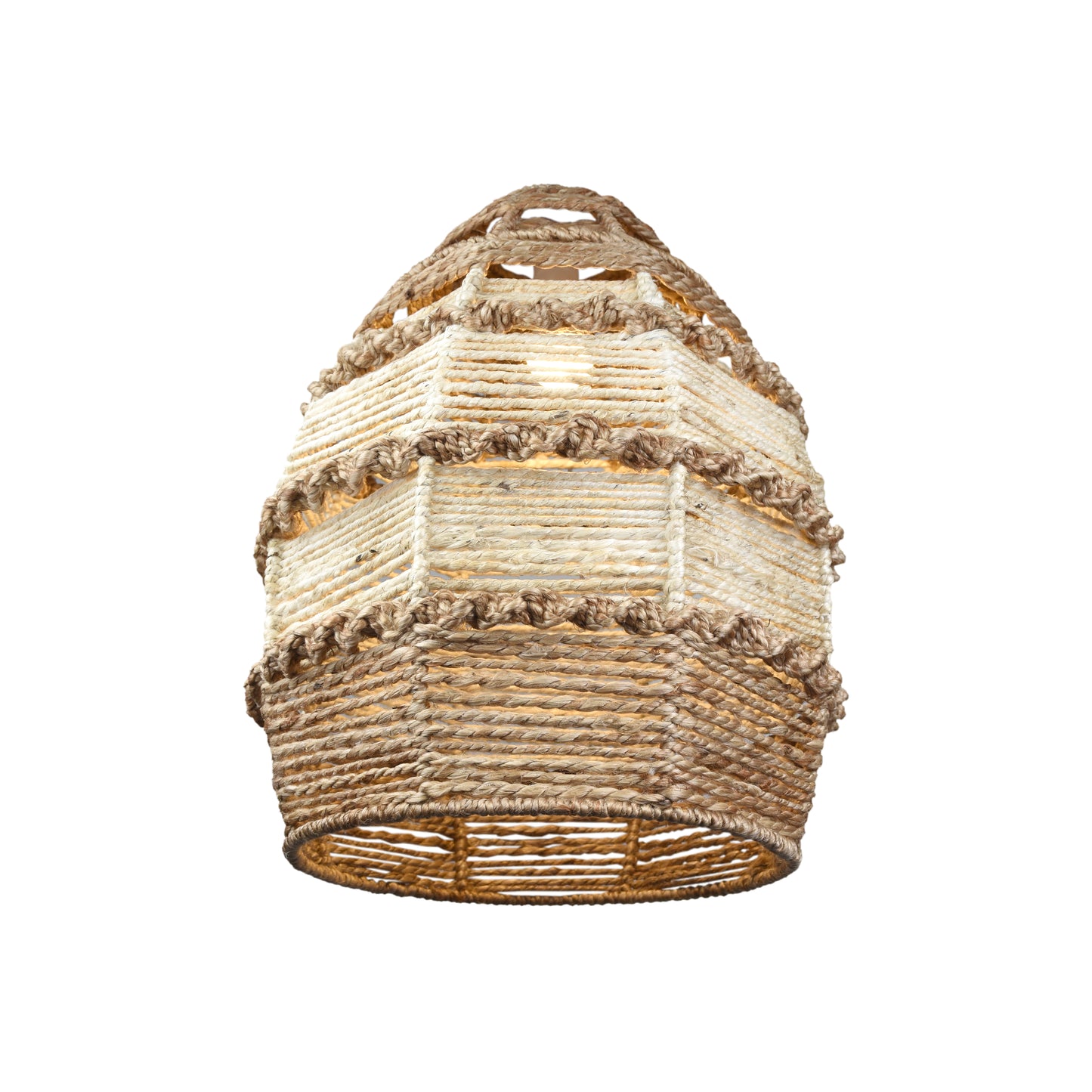 OSVALDO LAMP - IVORY/NATURAL - HAND MADE - JUTE