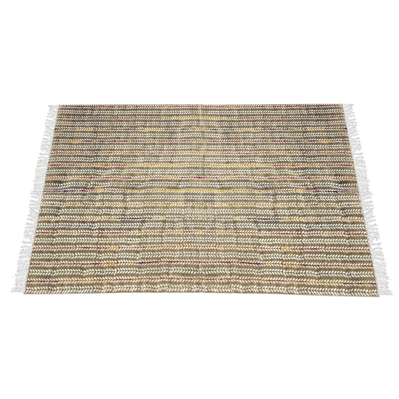 Area Rug, Bedroom Rug, Living Room Rug, Living Area Rug, Indian Rug, Office Carpet, Office Rug, Shop Rug Online, Cotton, Printed, Polyester, Olive, Pitloom, Flat Weave, Printed
