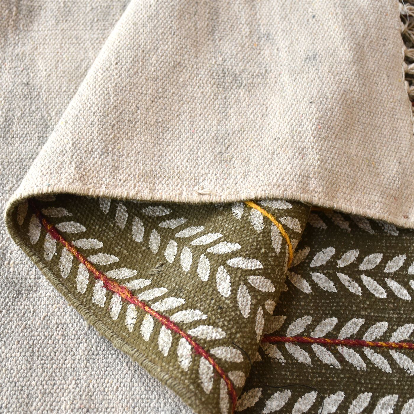 Area Rug, Bedroom Rug, Living Room Rug, Living Area Rug, Indian Rug, Office Carpet, Office Rug, Shop Rug Online, Cotton, Printed, Polyester, Olive, Pitloom, Flat Weave, Printed