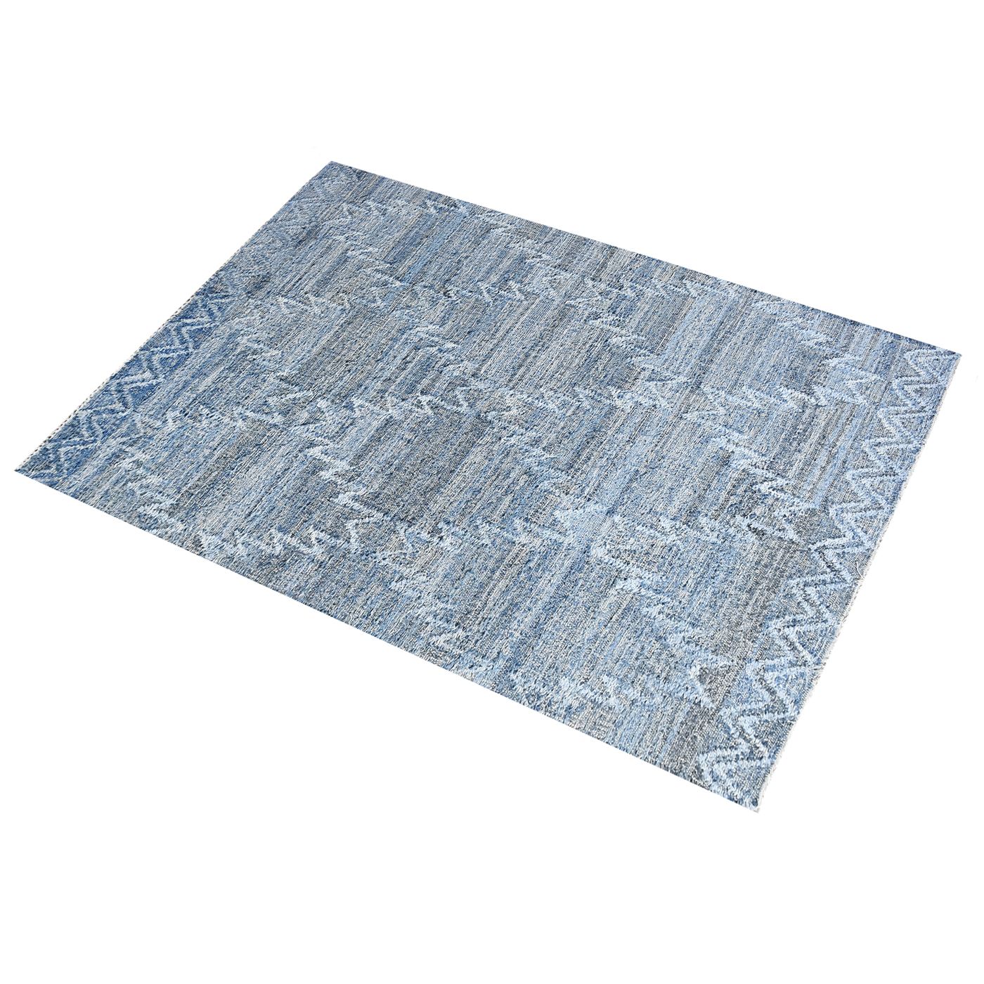 Area Rug, Bedroom Rug, Living Room Rug, Living Area Rug, Indian Rug, Office Carpet, Office Rug, Shop Rug Online, Denim, Blue, Punja, Flat Weave, Geometrical