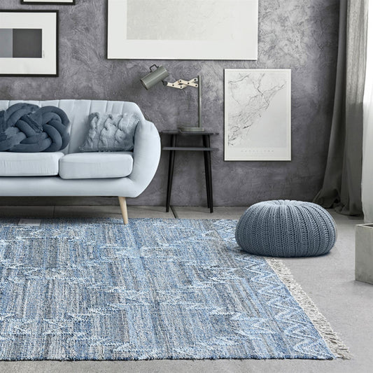 Area Rug, Bedroom Rug, Living Room Rug, Living Area Rug, Indian Rug, Office Carpet, Office Rug, Shop Rug Online, Denim, Blue, Punja, Flat Weave, Geometrical