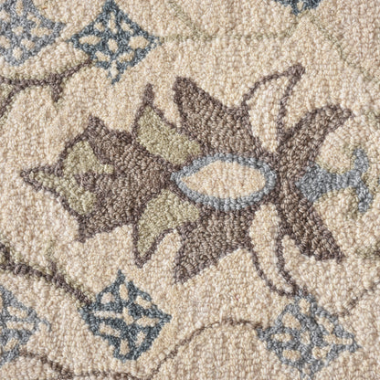 PALERMOSA RUG - IVORY/BLUE - HAND TUFTED - WOOL