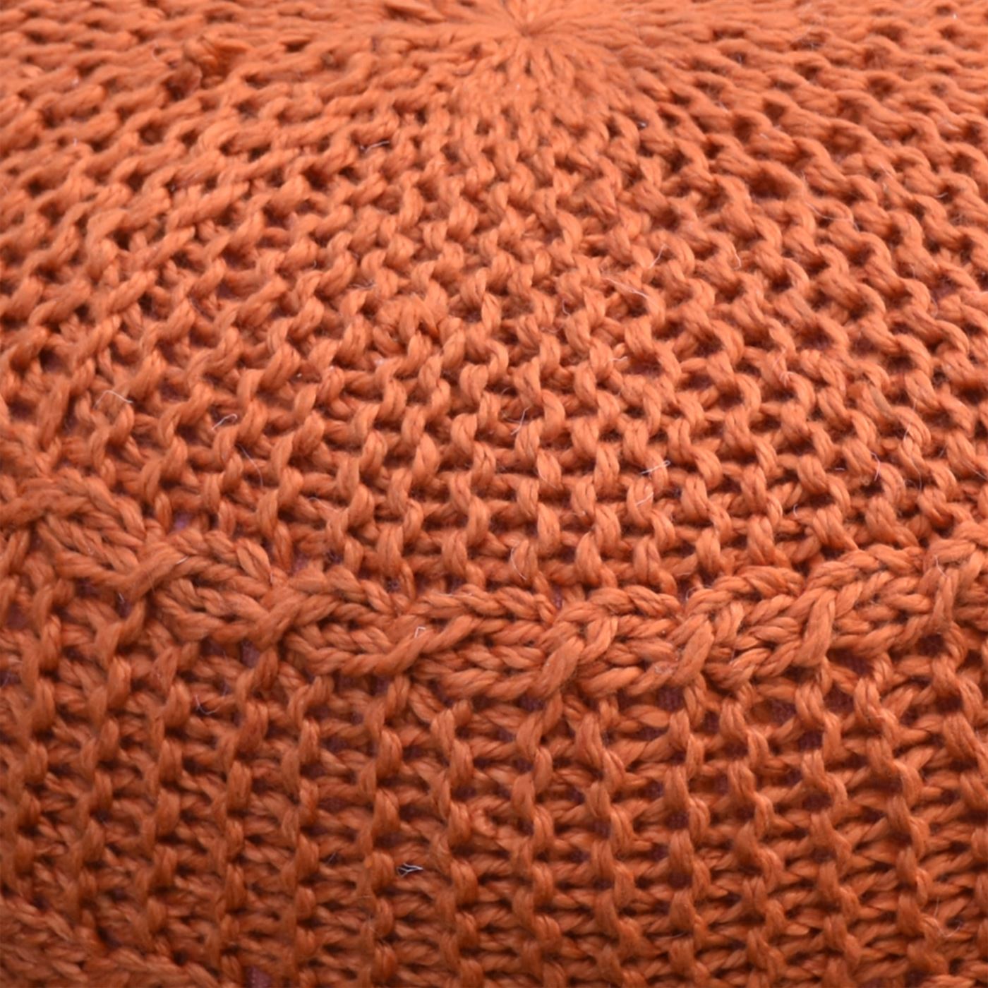 Palmas Pouf, Pet, Orange, Hm Knitted, Flat Weave 