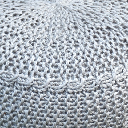 Palmas Pouf, Pet, Grey, Hm Knitted, Flat Weave 