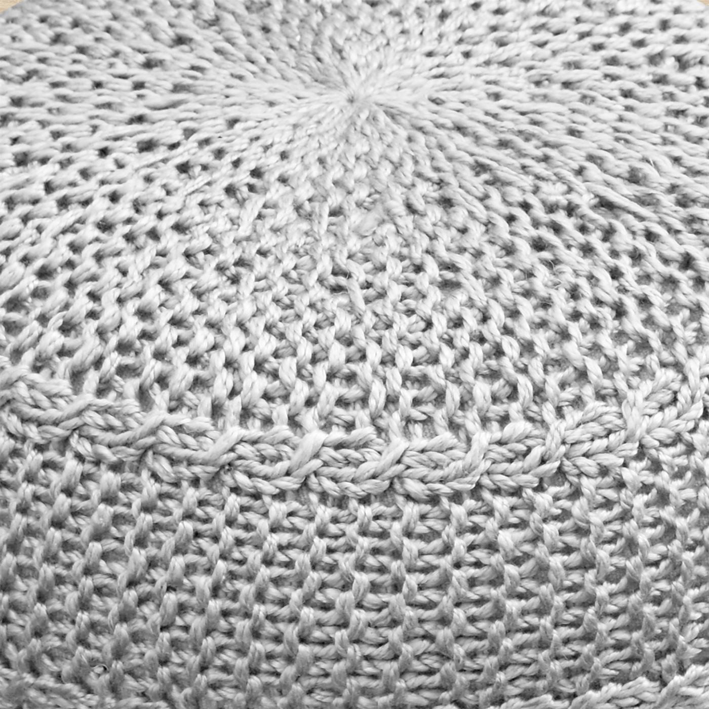 Palmas Pouf, Pet, Beige, Hm Knitted, Flat Weave 