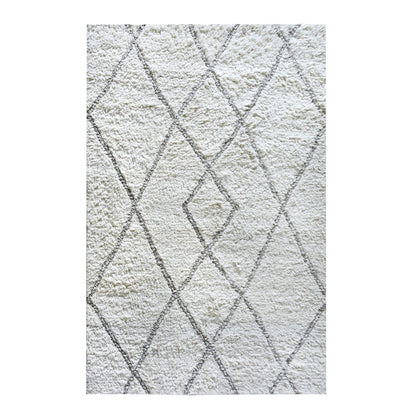 Area Rug, Bedroom Rug, Living Room Rug, Living Area Rug, Indian Rug, Office Carpet, Office Rug, Shop Rug Online, Wool, Natural White, Beige, Pitloom, Cut And Loop, Geometrical