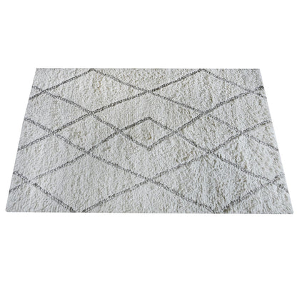 Area Rug, Bedroom Rug, Living Room Rug, Living Area Rug, Indian Rug, Office Carpet, Office Rug, Shop Rug Online, Wool, Natural White, Beige, Pitloom, Cut And Loop, Geometrical