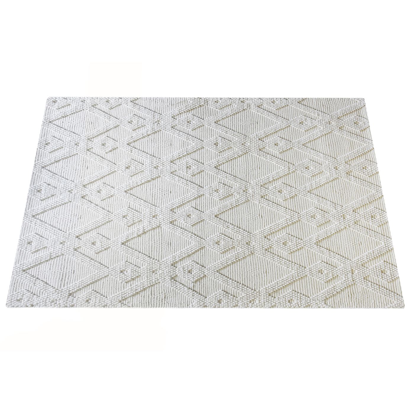 Area Rug, Bedroom Rug, Living Room Rug, Living Area Rug, Indian Rug, Office Carpet, Office Rug, Shop Rug Online, Wool, Natural White, Beige, Pitloom, All Loop, Diamond