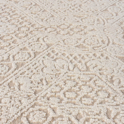 Area Rug, Bedroom Rug, Living Room Rug, Living Area Rug, Indian Rug, Office Carpet, Office Rug, Shop Rug Online, Beige, Natural White, Wool, Circular Knitting, Circular Knitting, All Loop, Captivating