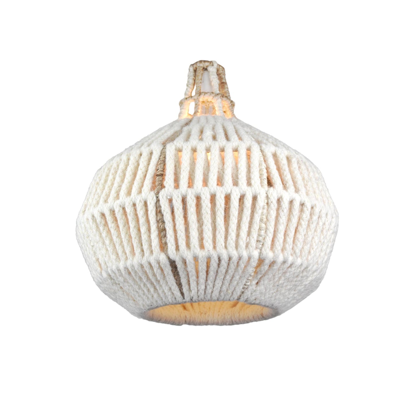 PAULICEIA LAMP - IVORY/NATURAL - HAND MADE - WOOL + JUTE