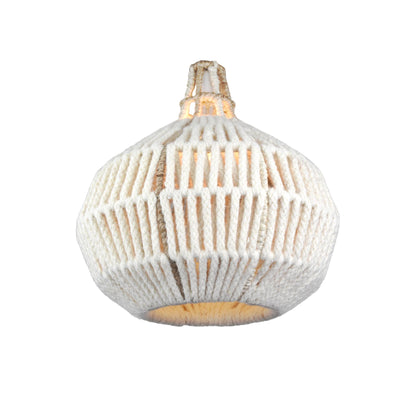 PAULICEIA LAMP - IVORY/NATURAL - HAND MADE - WOOL + JUTE