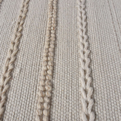 Area Rug, Bedroom Rug, Living Room Rug, Living Area Rug, Indian Rug, Office Carpet, Office Rug, Shop Rug Online, Wool, Natural White, Pitloom, All Loop, Strips