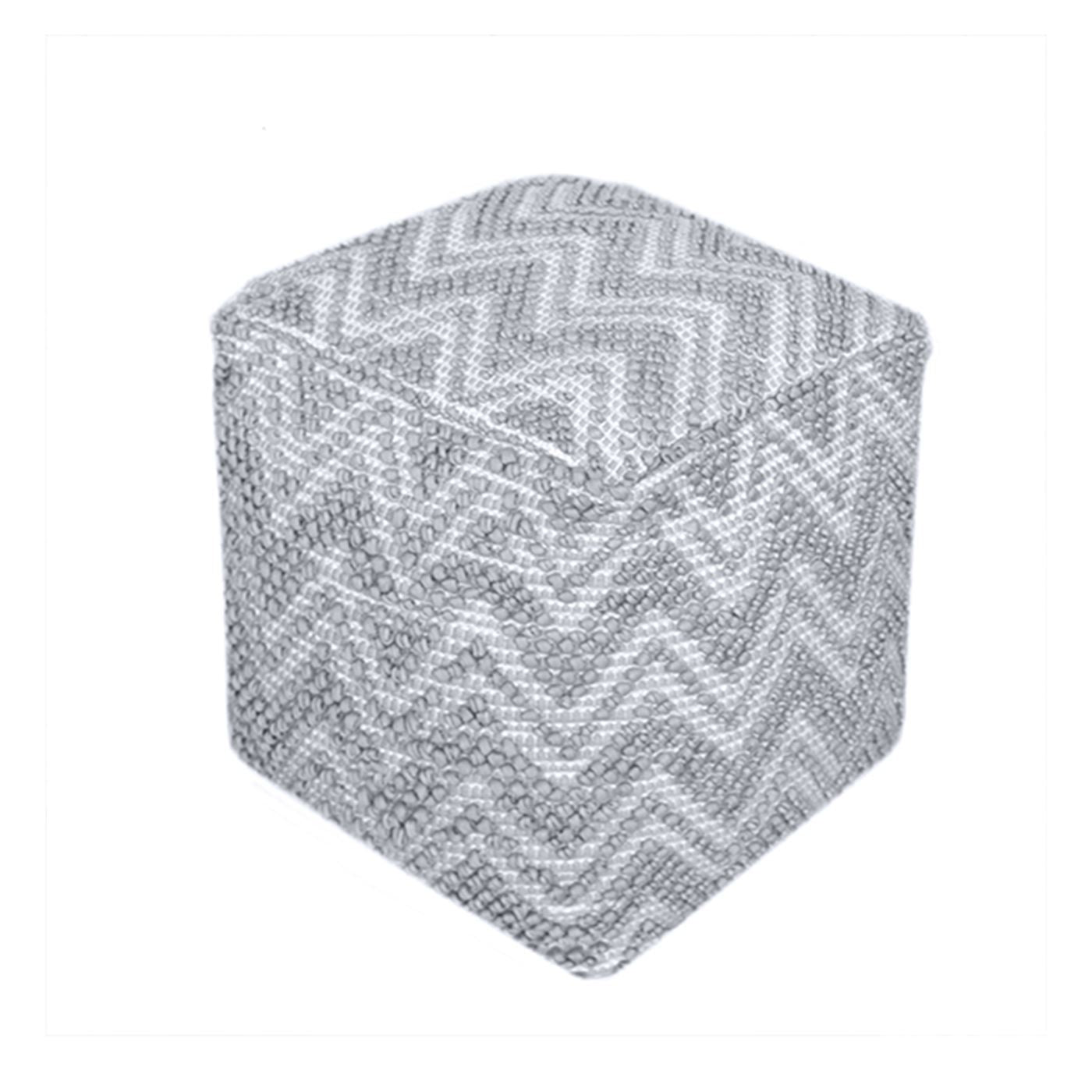 Pedro Pouf, Cotton Rag, Grey, Pitloom, All Loop 