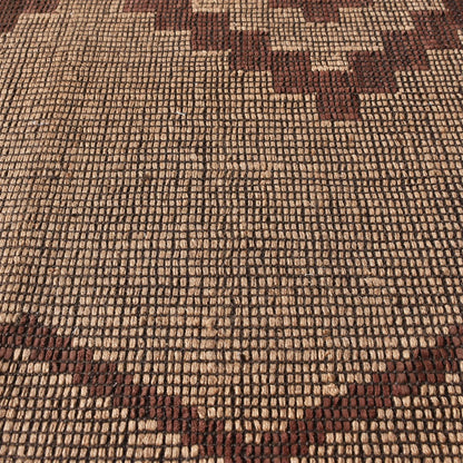 Area Rug, Bedroom Rug, Living Room Rug, Living Area Rug, Indian Rug, Office Carpet, Office Rug, Shop Rug Online, Jute, Leather, Natural, Brown, Punja, Flat Weave, geometric