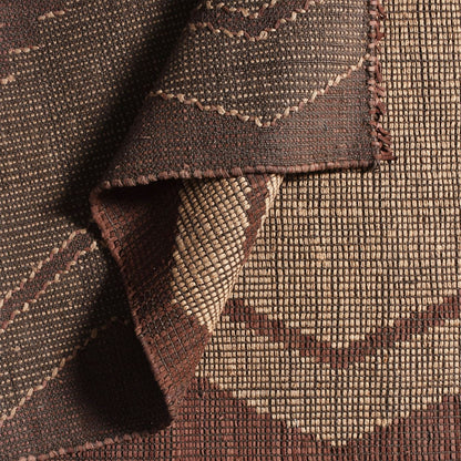Area Rug, Bedroom Rug, Living Room Rug, Living Area Rug, Indian Rug, Office Carpet, Office Rug, Shop Rug Online, Jute, Leather, Natural, Brown, Punja, Flat Weave, geometric