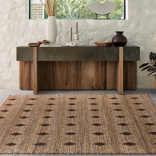 PEWTER RUG - NATURAL/BROWN - JUTE