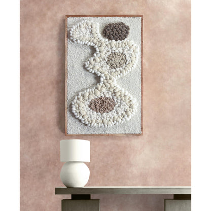PHELIM WALL ART AND PALLOMA WALL ART - BROWN/BEIGE/IVORY - HANDMADE - WOOL MDF