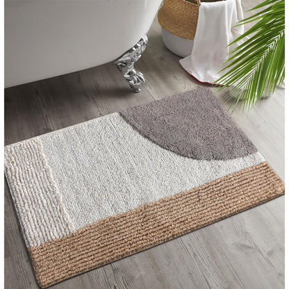 PIERIE BATH RUG - IVORY/BEIGE/GREY - COTTON - TABLE TUFTED