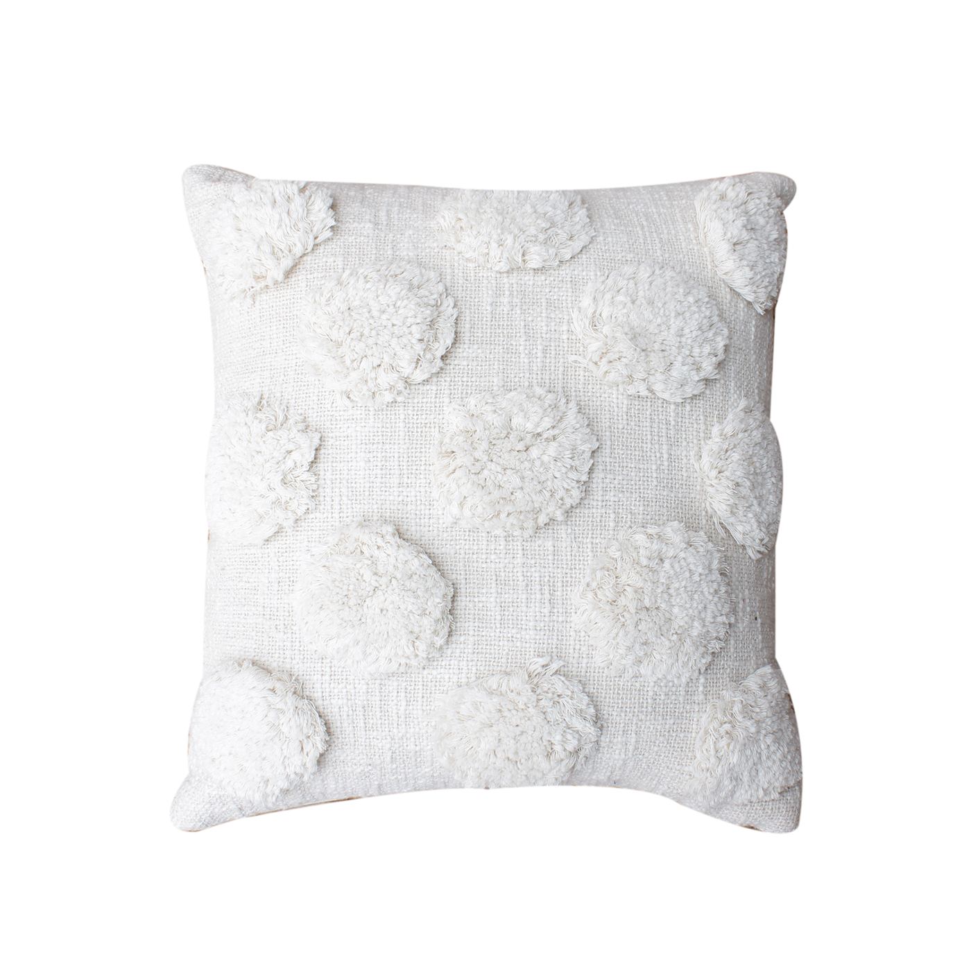 Pilares Cushion, Cotton, Natural White, Bm Fn, All Cut