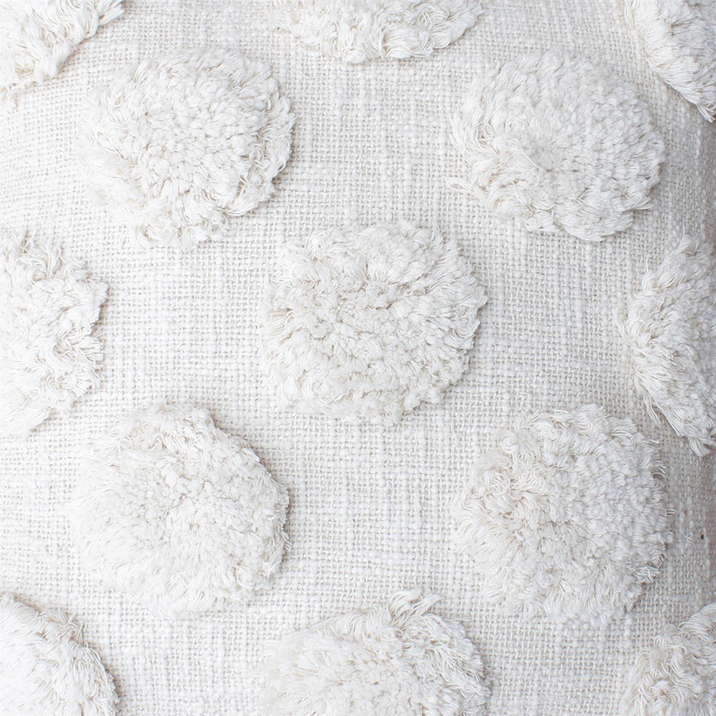 Pilares Cushion, Cotton, Natural White, Bm Fn, All Cut