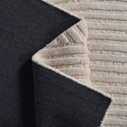 Area Rug, Bedroom Rug, Living Room Rug, Living Area Rug, Indian Rug, Office Carpet, Office Rug, Shop Rug Online, Wool, Natural White, Hand tufted, Cut And Loop, modern