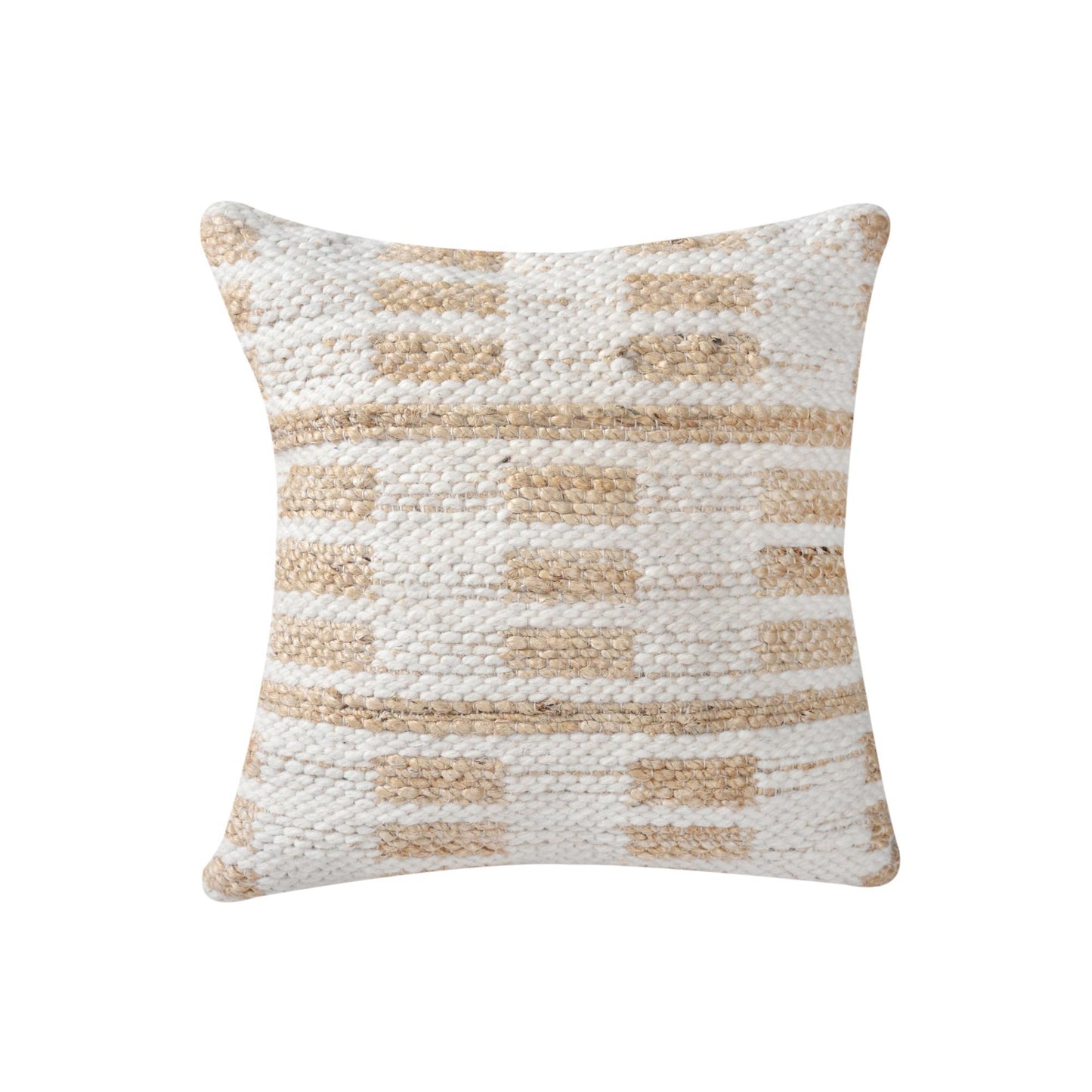 Textured pillow with a pattern on a white background