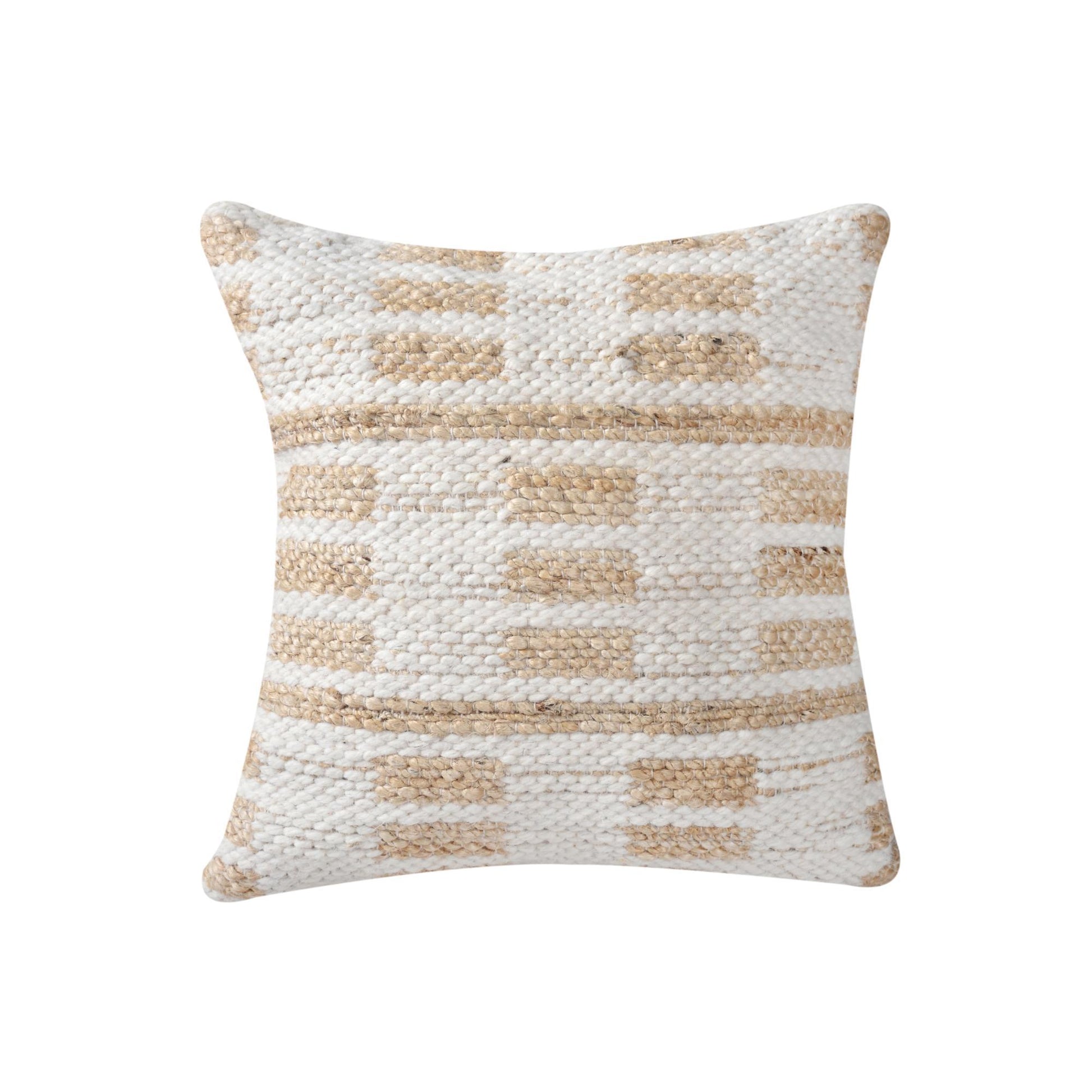 Textured pillow with a pattern on a white background
