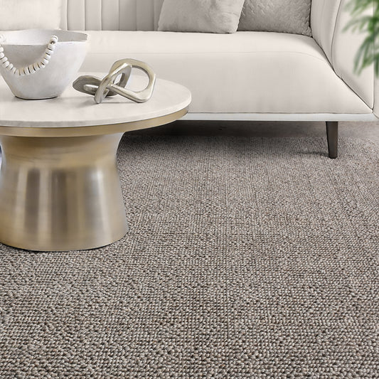 POPCORN WEAVE SOLID RUG - WOOL - GREY