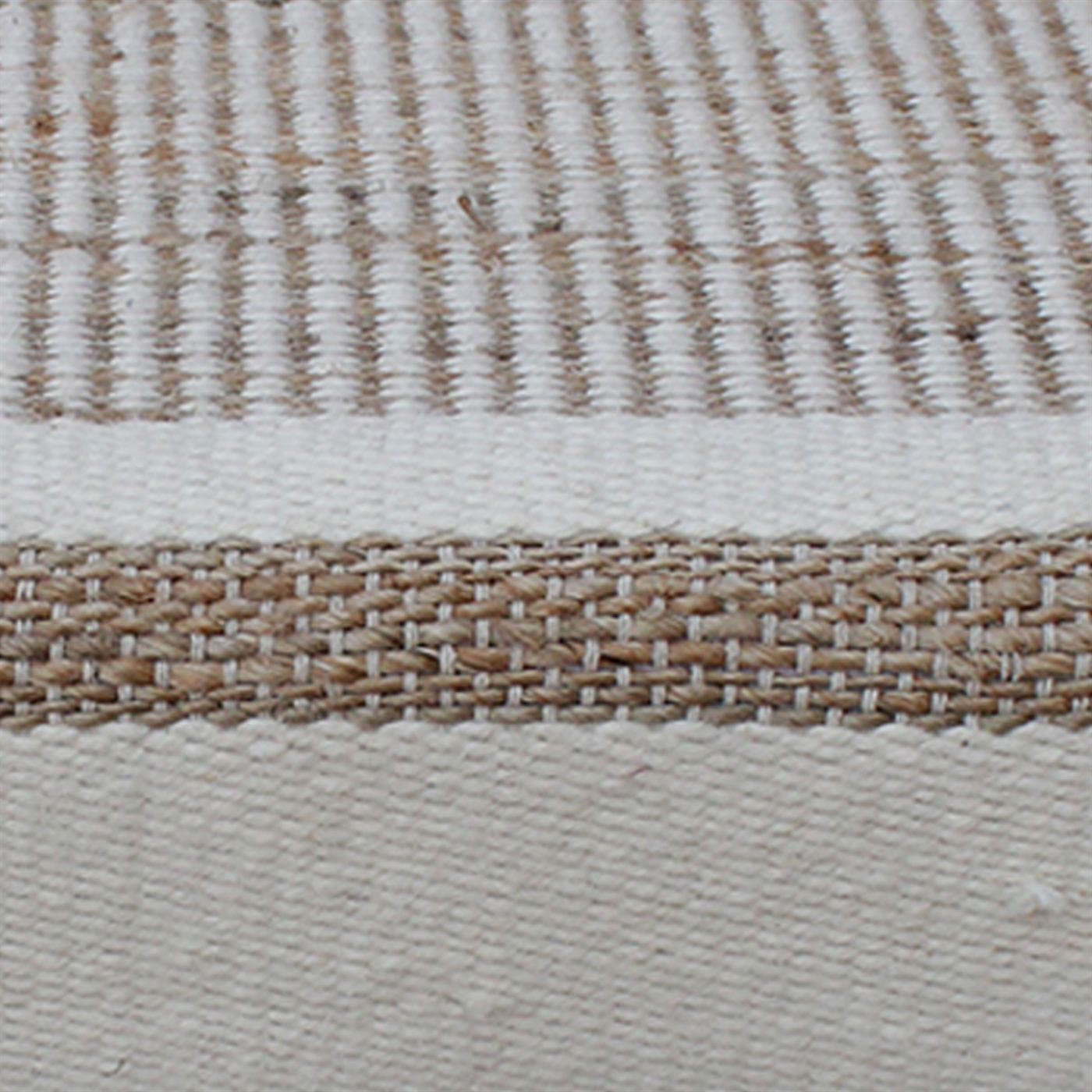 Potsdam Bench, Jute, Wool, Natural, Natural White, Pitloom, Flat Weave
