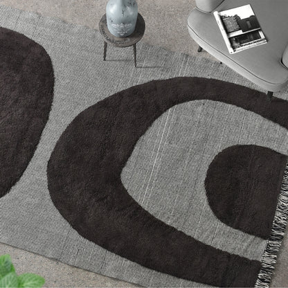 POWLETT RUG - IVORY/CHARCOAL - COTTON
